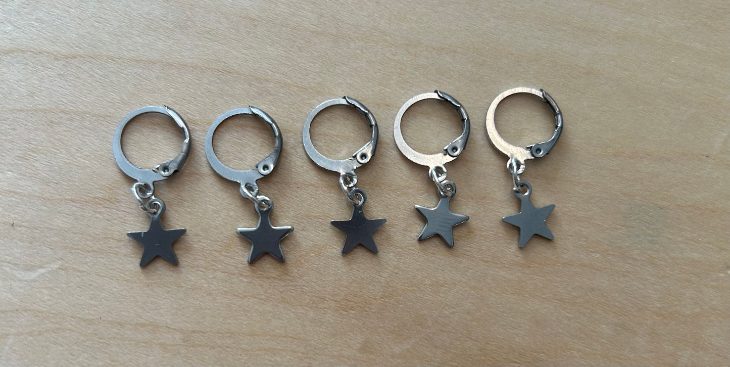 Star stitch markers (5 pack)